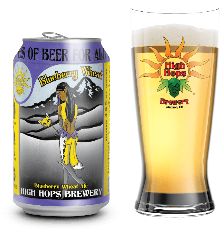 Blueberry Wheat - Cold One Beer (910x910), Png Download