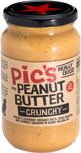 Crunchy Peanut Butter - Pic's Peanut Butter Jar (555x555), Png Download