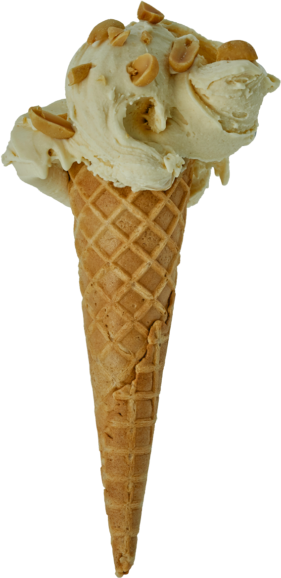 Peanut-butter - Ice Cream Cone (600x1200), Png Download