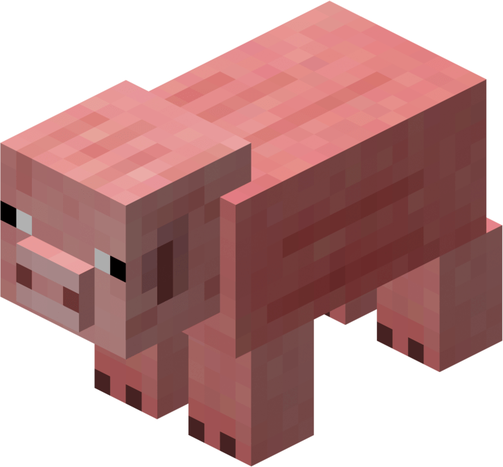 Minecraft Clipart Minecraft Pickaxe - Minecraft Pig Jpg (726x673), Png Download