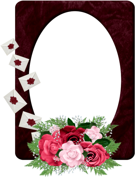 79495590 Large Dbs Frame06 - Red Rose Bouquet Clipart (560x700), Png Download