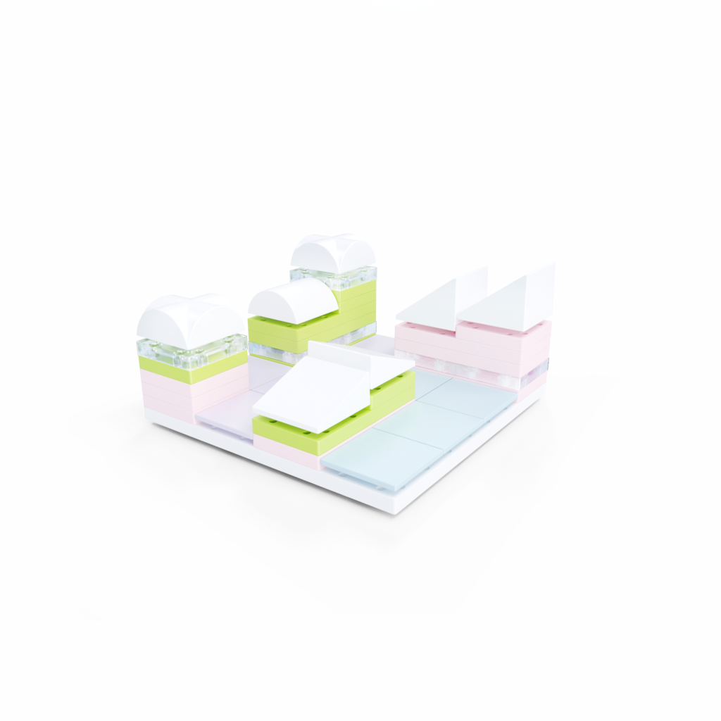 Tinytown 2 Marina 40 Piece Architectural Modelling - Table (1024x1024), Png Download