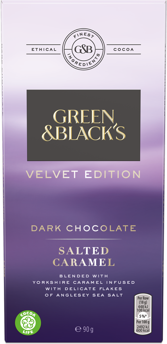 Green & Black's Velvet Salted Caramel Dark Chocolate - Green And Blacks Salted Caramel Dark Chocolate (1200x1200), Png Download