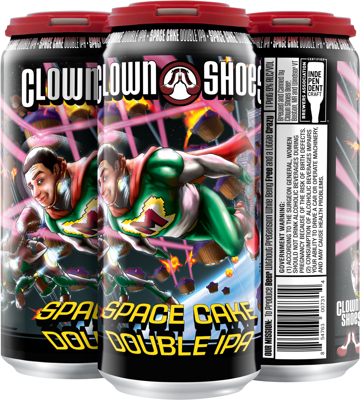 Clown Shoes Space Cake - Clown Shoes Space Cake Double Ipa - 22 Fl Oz Bottle (1406x1474), Png Download