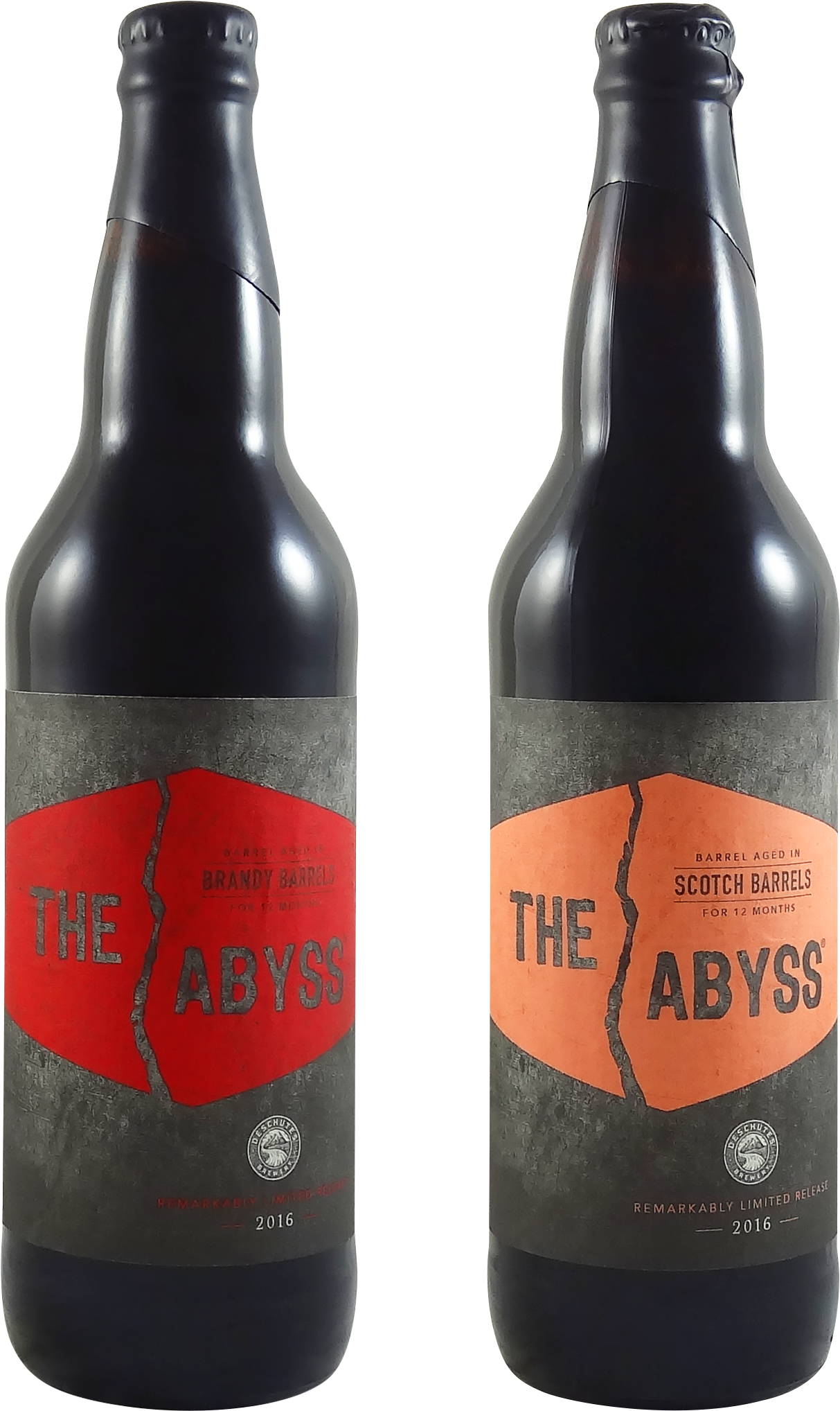 The Abyss Brandy And Scotch Barrel Aged Pair 2016 From - Deschutes Brandy Barrel The Abyss 2016 22oz (1404x2140), Png Download