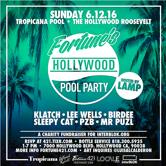Fortune's Hollywood Pool Party Tickets At The Tropicana - Gallery Direct Goinyk Volodymyr's 'palm Trees In Red' (550x770), Png Download