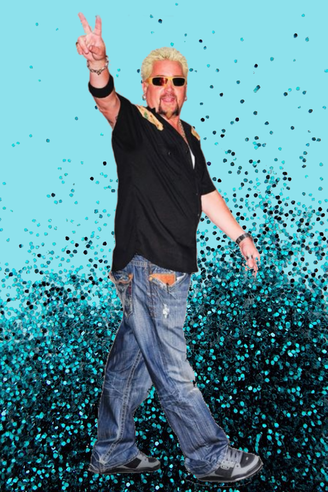 Guy Fieri - Purple Ombre Glitter Background (640x960), Png Download