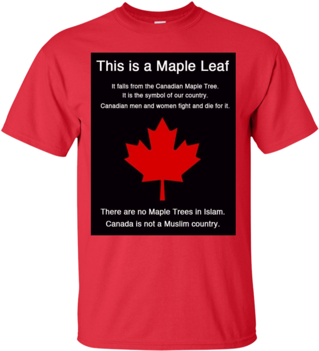 This Is A Maple Leafnot Muslim - Canada Is Not A Muslim Country (690x690), Png Download