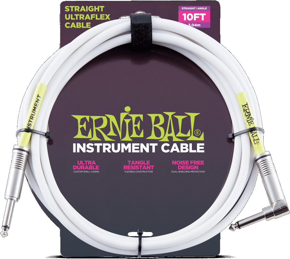 Ernie Ball 6049 10' Straight/angled Instrument Cable - Ernie Ball Cables (1000x1000), Png Download