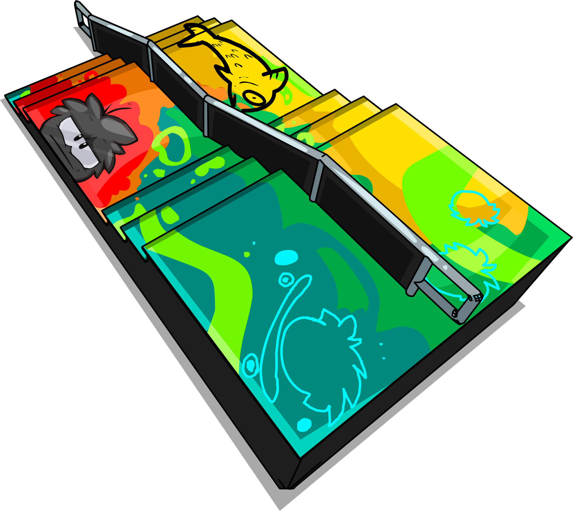 Graffiti Stair Ramp Sprite 004 - Graphic Design (2000x1786), Png Download