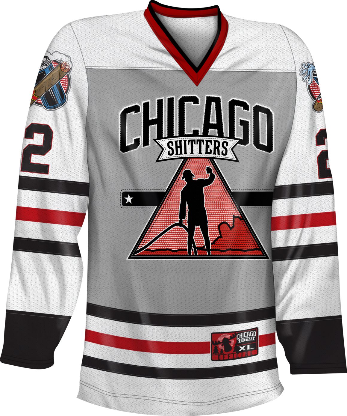 Chicago Shitters Christmas Vacation Hockey Jersey - National Lampoon's Christmas Vacation (1159x1388), Png Download