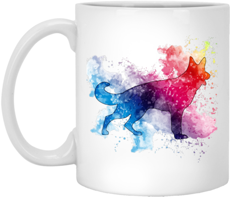 German Shepherd Watercolor 11 Oz - Ll Turn Out Alright In The End You Ll See (480x480), Png Download