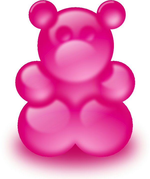 Vector Free Pink Large Sort Of Png Pixels Largegummybearsortof - Jelly Bear Candy Clipart (600x714), Png Download