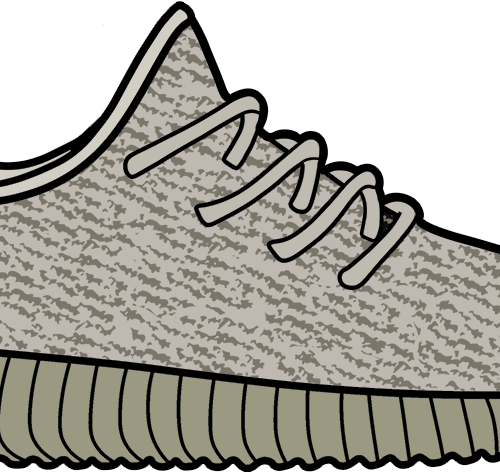 Moonrock Yeezy 350 Boost Sticker - Yeezy Boost 350 Clipart (500x472), Png Download