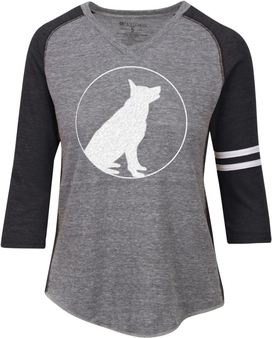 German Shepherd Si Ladies' Vintage V Neck T Shirt - Just Badass Ladies' Vintage V-neck Shirt (1155x1155), Png Download