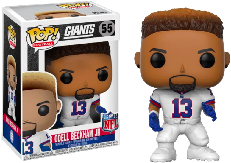 Odell Beckham Jr - Funko Nfl New York Giants Pop Odell Beckham Jr Vinyl (800x800), Png Download