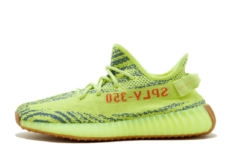 Originals Adidas Yeezy 350 Boost V2 "semi-frozen Yellow" - Fake Yeezys Yellow (800x750), Png Download