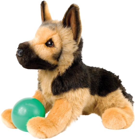 Douglas General German Shepherd - German Shepherd Stuffed Toy (600x600), Png Download