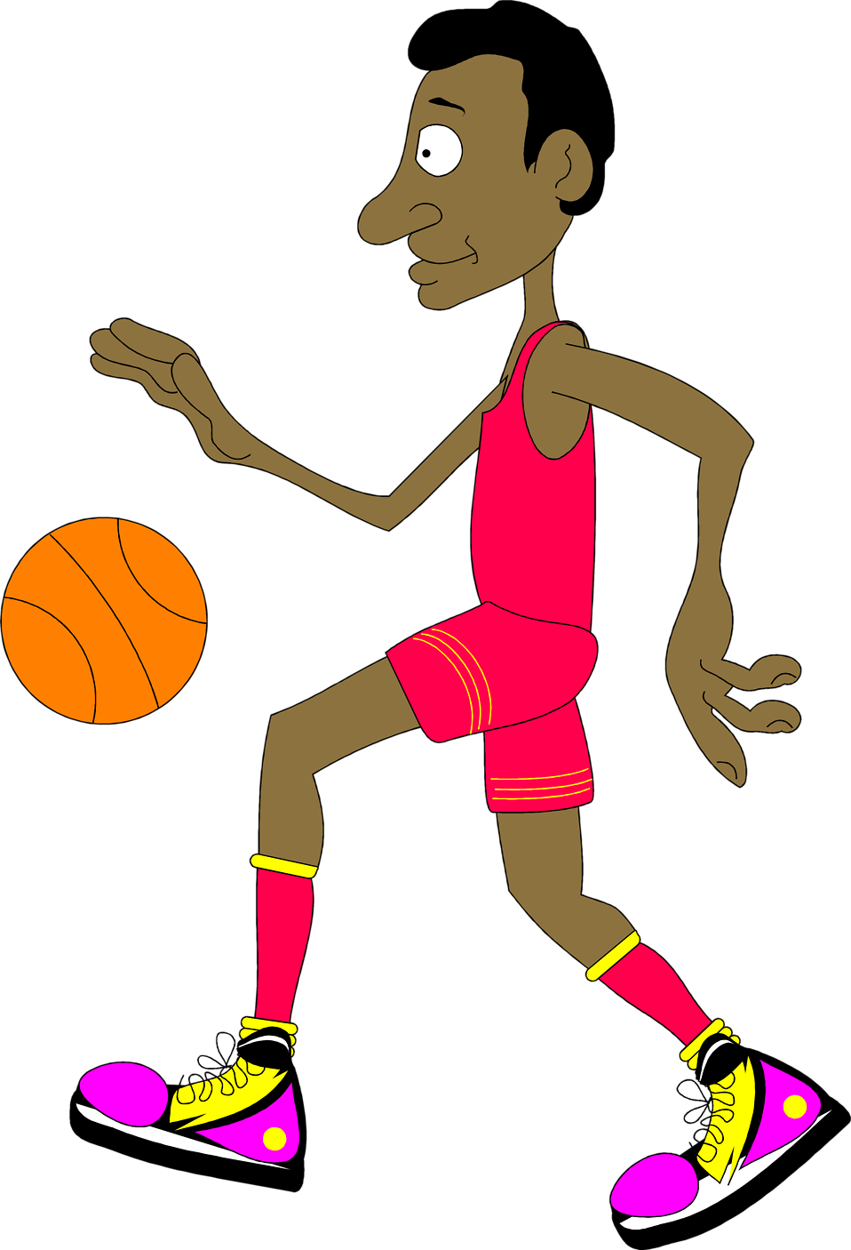 Free Stock Photo - Basketball Player Gif Cartoon (958x1406), Png Download