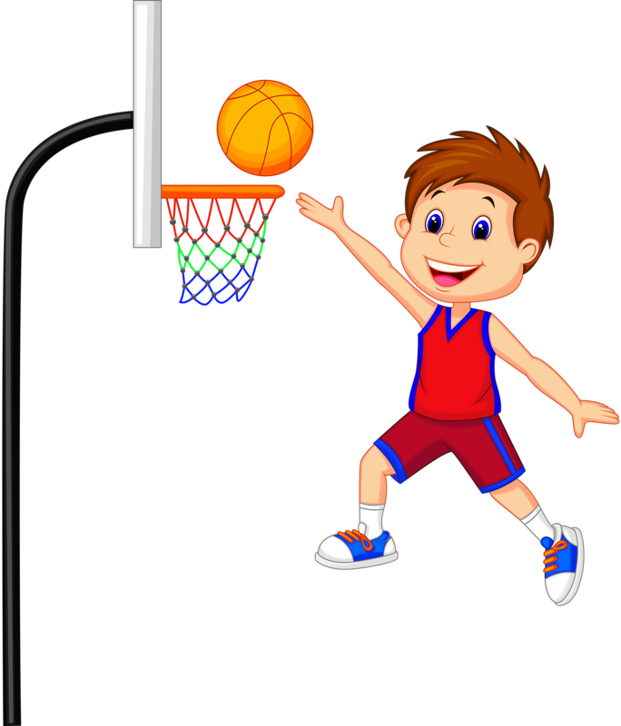 7 - Playing Basketball Clipart (684x800), Png Download