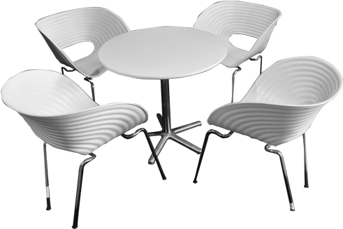 Portland Chair Setting - Exhibition Chairs And Table Png (500x500), Png Download