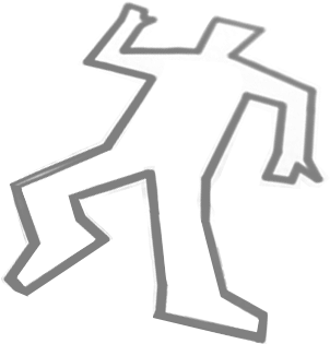 Crime Scene Chalk Outline Png (389x314), Png Download