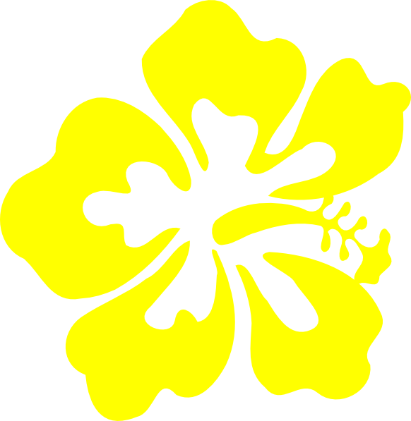 How To Set Use Yellow Hawaiian Flower Clipart (582x597), Png Download