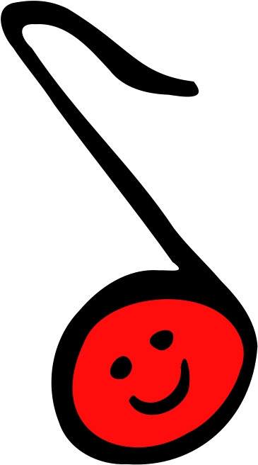 Happy Eighth Note (800x678), Png Download