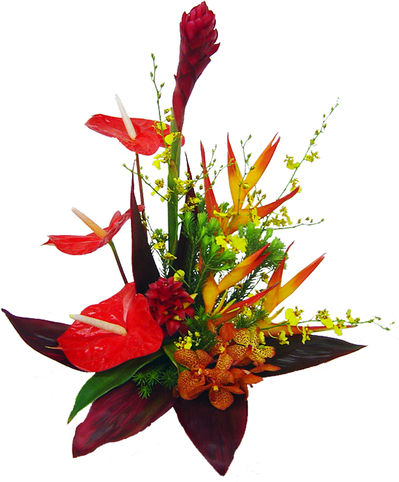 50 Previous Next - Tropical Flower Bouquet Png (1200x1200), Png Download