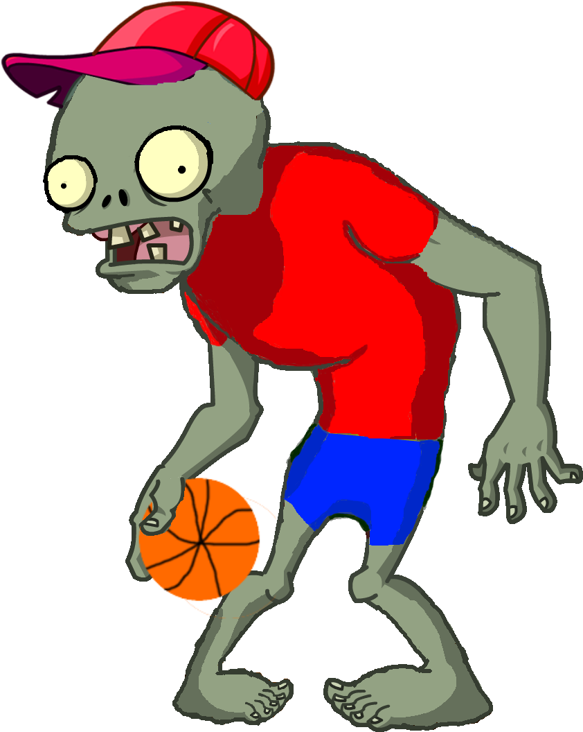 Zomburbia Basketball Player - Cartoon (987x1181), Png Download