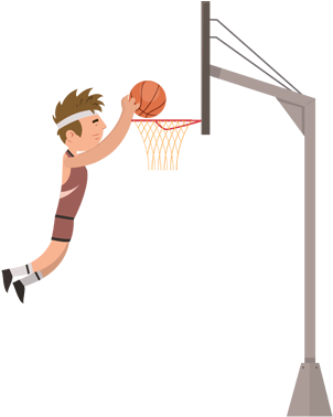 Animated Basketball Players - Streetball (400x400), Png Download