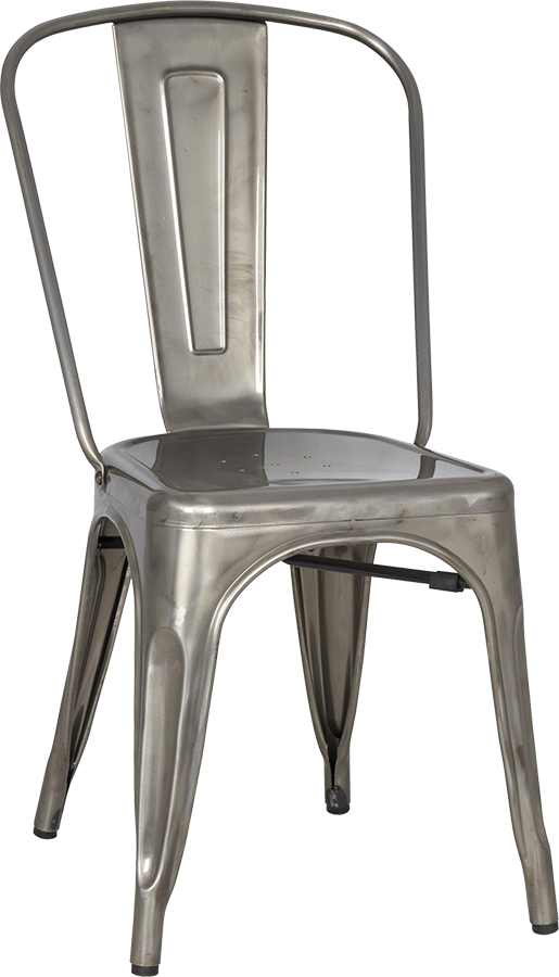 Xavier Silver Bistro Chair (515x900), Png Download