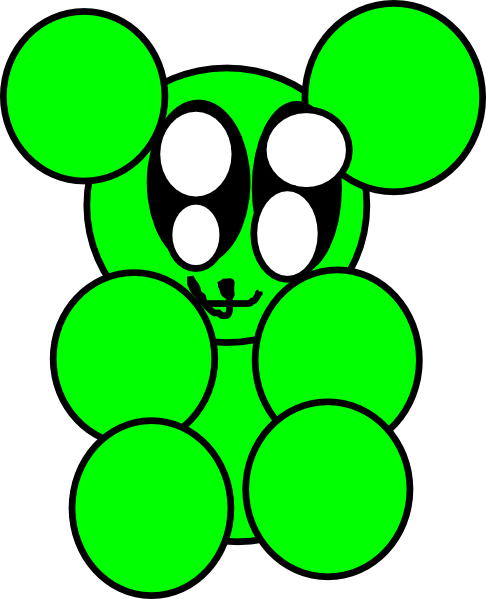 Gummy Bear Green Pa - Object Show Gummy (486x599), Png Download