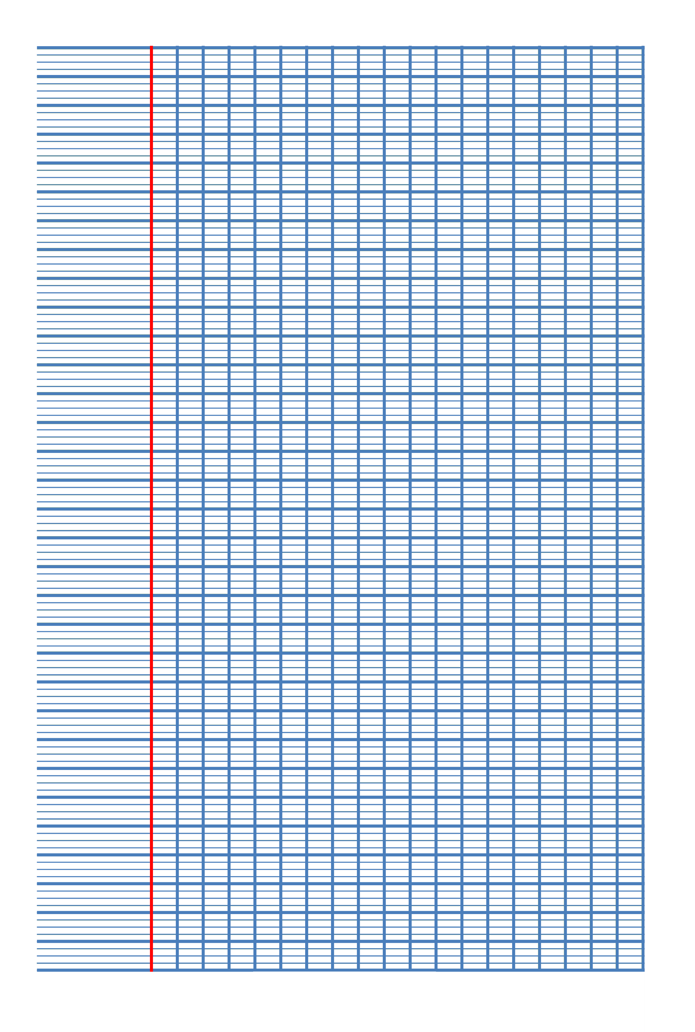 French Ruled Paper A4 Main Image - Guitar Do (2480x3508), Png Download