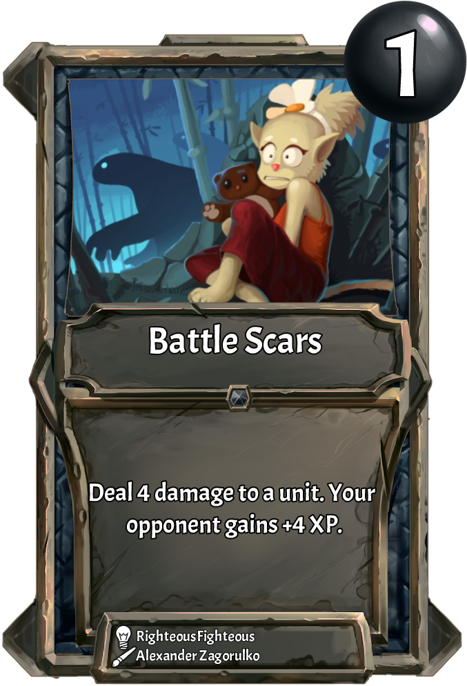 [card] Battle Scars - Cartoon (700x1041), Png Download