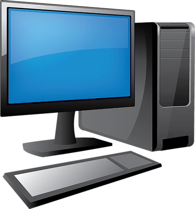 Free Desk Transparent Computer - Computer Transparent (673x720), Png Download