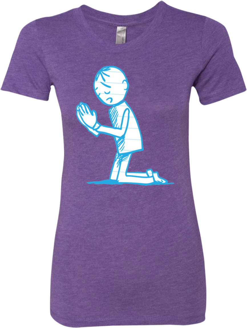 Hand Drawing On Lined Paper Of Boy Kneeling And Praying - Shopbozz Preschool Teacher If You Think My Hands Are (1155x1155), Png Download