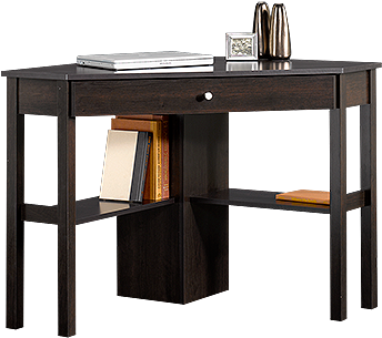 Casual One-drawer Corner Computer Desk In Cinnamon - Sauder Beginnings Corner Computer Desk Cinnamon Cherry (400x400), Png Download