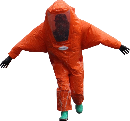 Personchinese Firefighters In Protective Clothing Walk - Imgur (545x506), Png Download