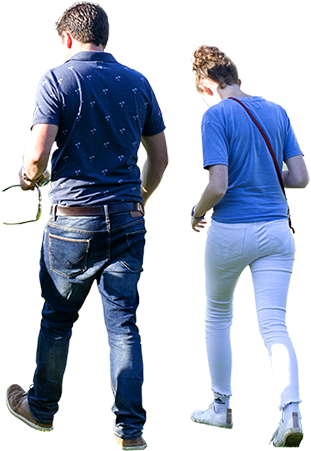 Background Removed From This Image Of A Man And A Woman - Standing (450x450), Png Download