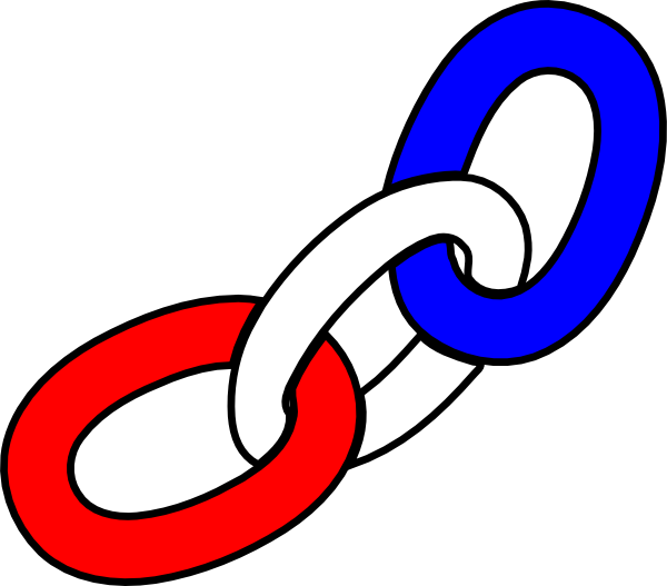 Red White And Blue Chains (600x527), Png Download