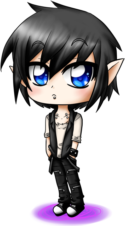 Anime Boy Hair - Anime Chibi Boy Png (900x990), Png Download