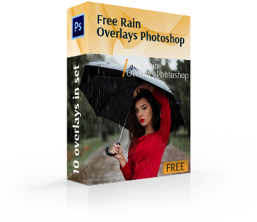 Free Rain Overlay Photoshop Cover Box - Adobe Photoshop (370x344), Png Download