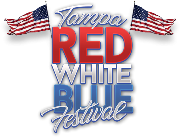 Tampa Red, White & Blue Festival - Red White And Blue Text (650x650), Png Download