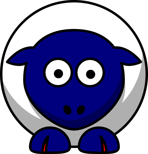 Original Png Clip Art File Sheep Looking Straight White (576x600), Png Download