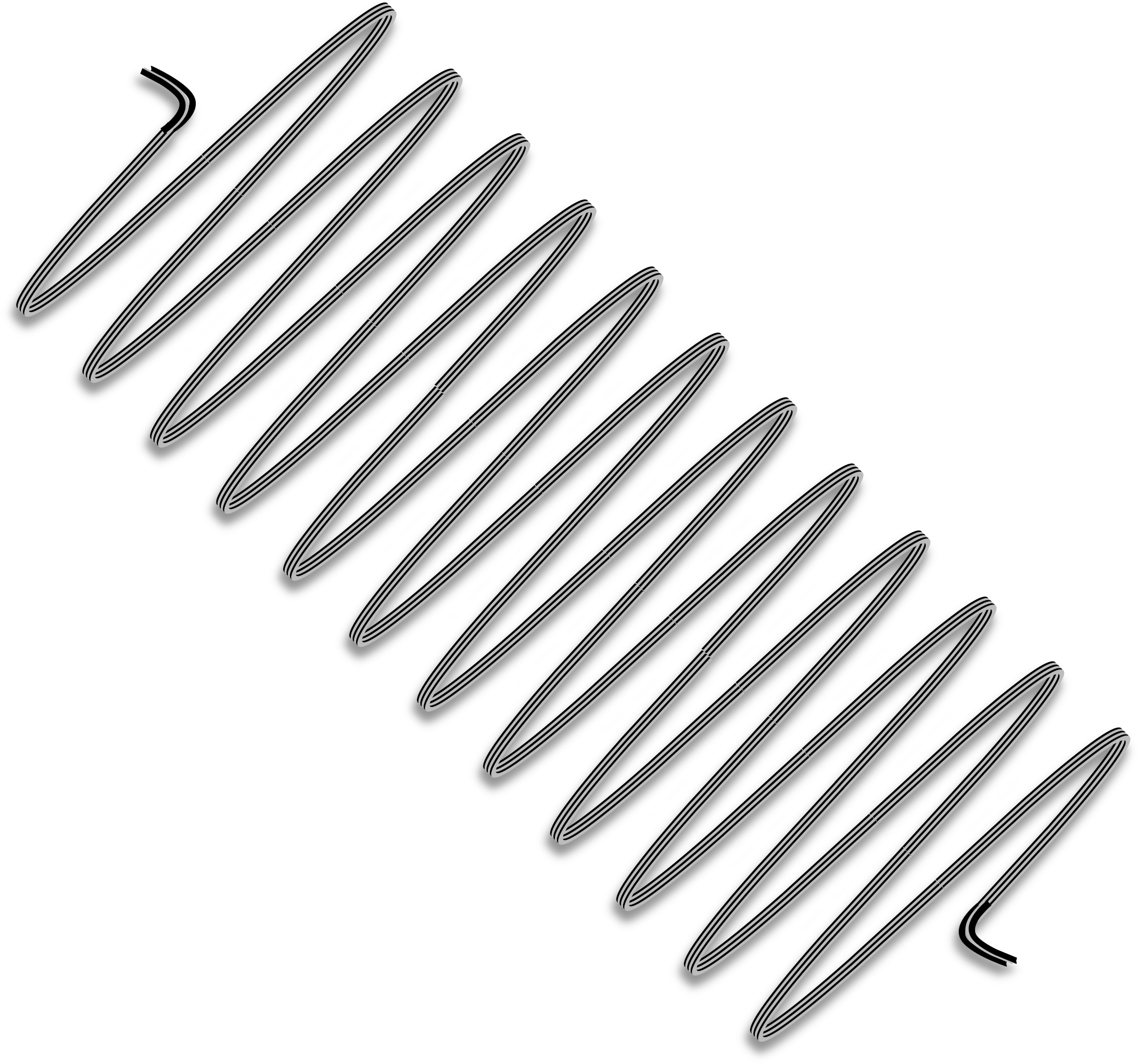 Mechanical Spring Png Jpg Freeuse - Coiled Spring Clip Art (2400x2400), Png Download