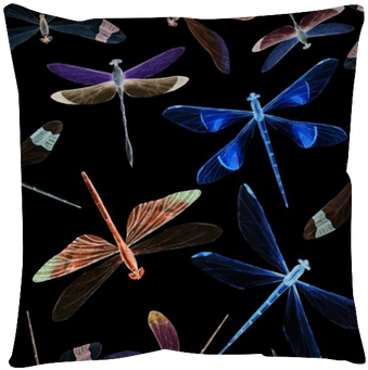 Watercolor Dragonflies Pattern Floor Pillow • Pixers® - Slsend Custom Nice Watercolor Dragonflies Water Resistant (400x400), Png Download