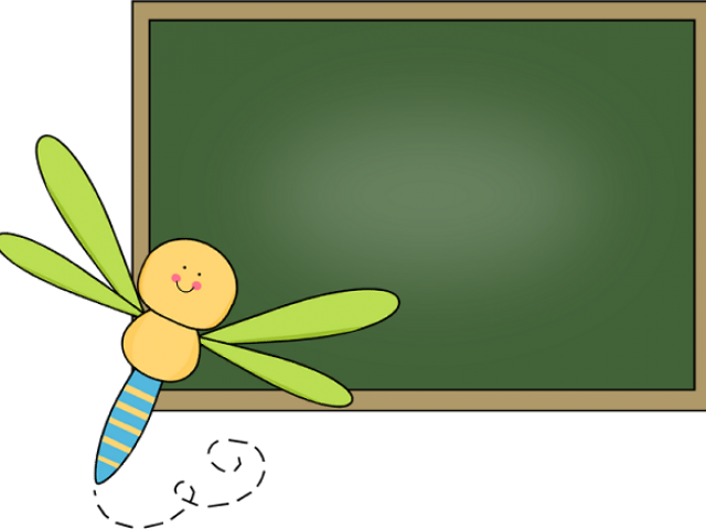 Dragonfly Border Clipart - Cute Chalkboard Clipart (600x440), Png Download