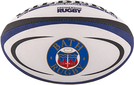 Gilbert Rugby Replica Bath Size 5 Panel - Gilbert Bath Rugby Supporter Rugby Ball (450x450), Png Download
