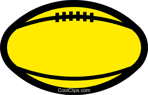 Symbol Of A Rugby Ball Royalty Free Vector Clip Art - Rugby Ball Clip Art (480x307), Png Download